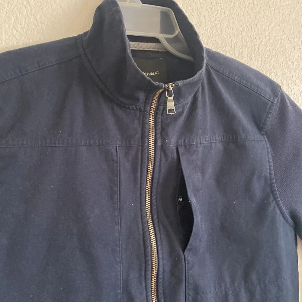 BANANA REPUBLIC Men’s Navy Full Zip Fully Lined Jacket Size M